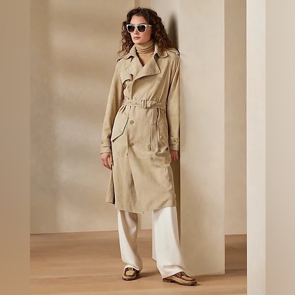 Ralph Lauren Collection Baird Lamb-Suede Trench Coat
Pale Honey - Picture 1 of 15